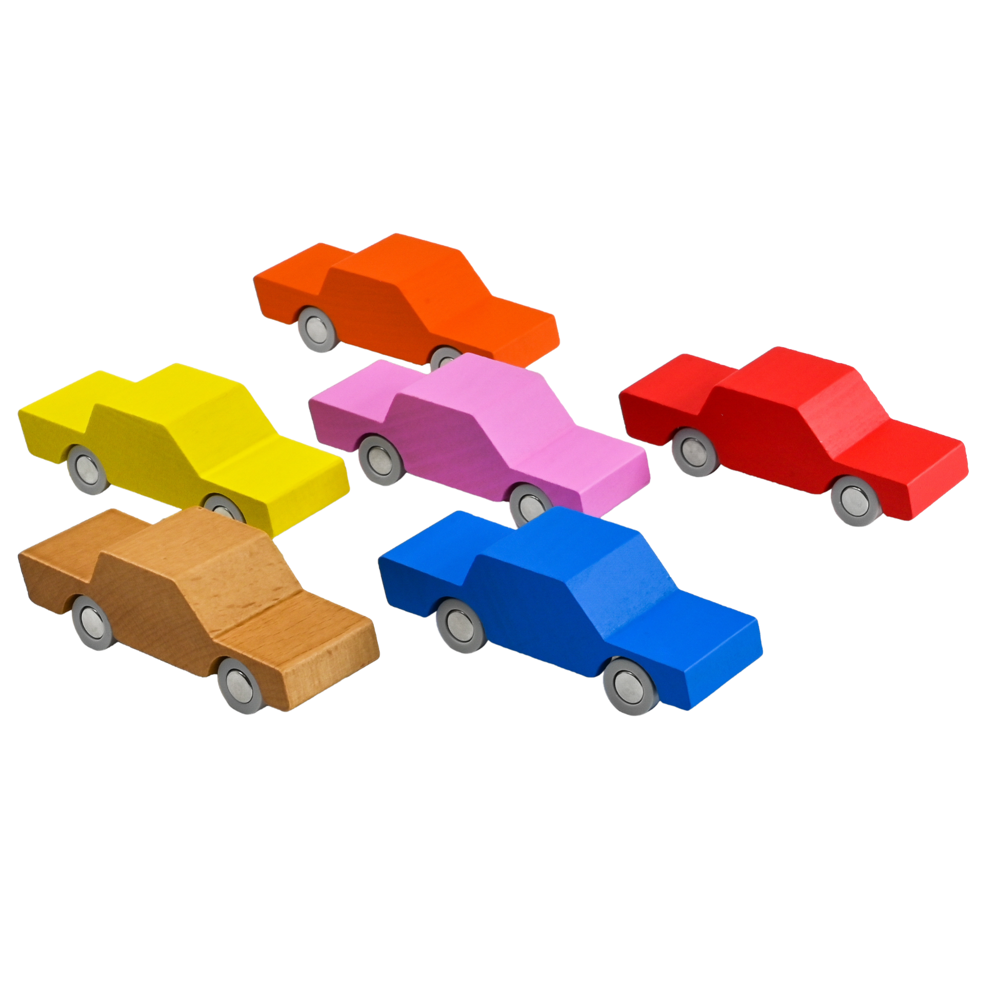 Waytoplay houten speelgoedauto’s in verschillende kleuren voor fantasierijk vrij spel